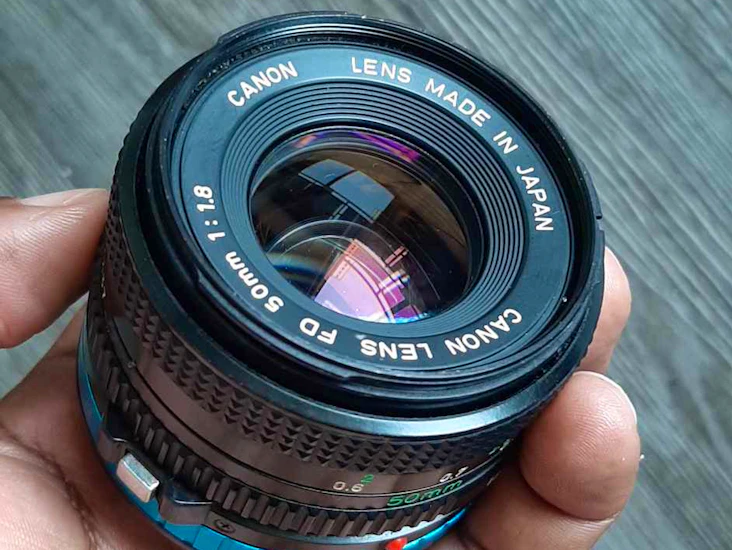 Canon lens fd 50 mm 1.8