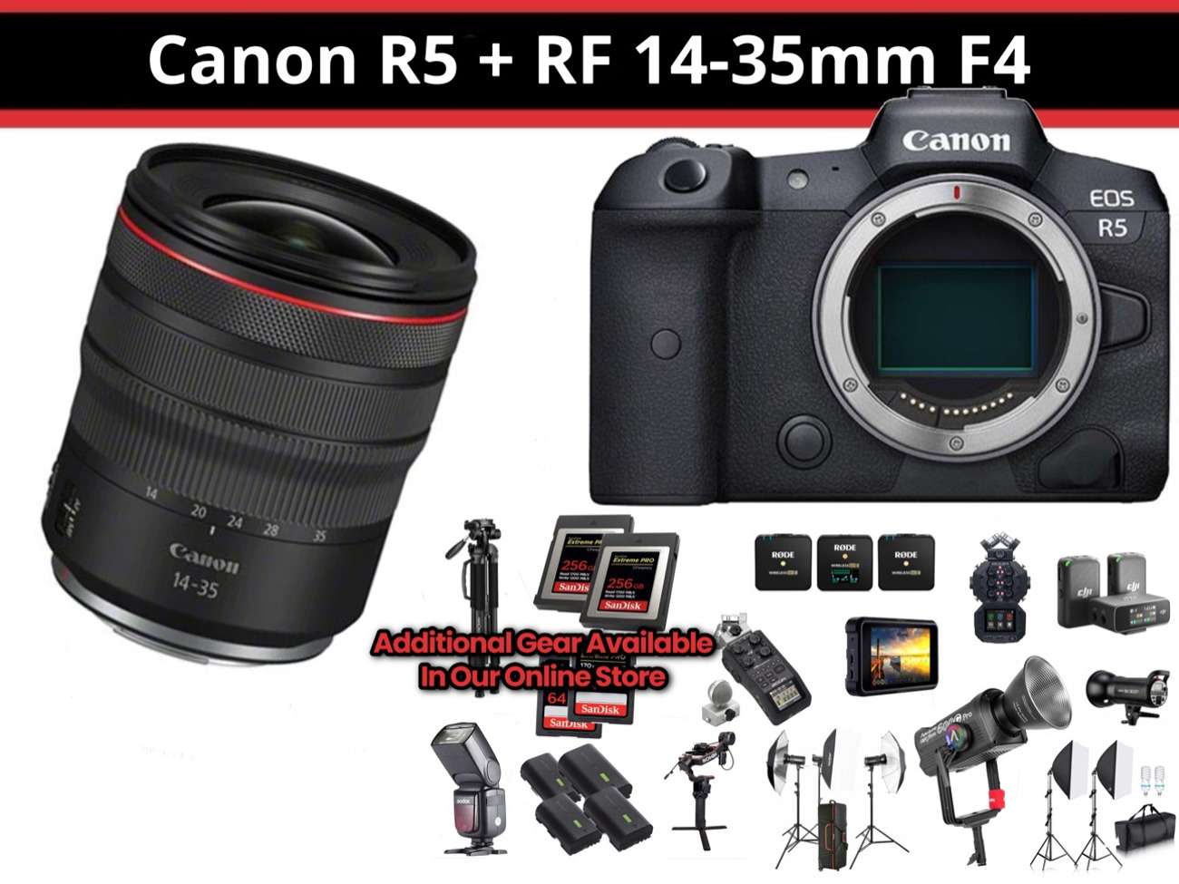 Canon r5 +  rf 14-35mm f4