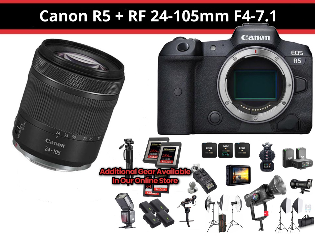 Canon r5 +  rf 24-105mm f4-7.1