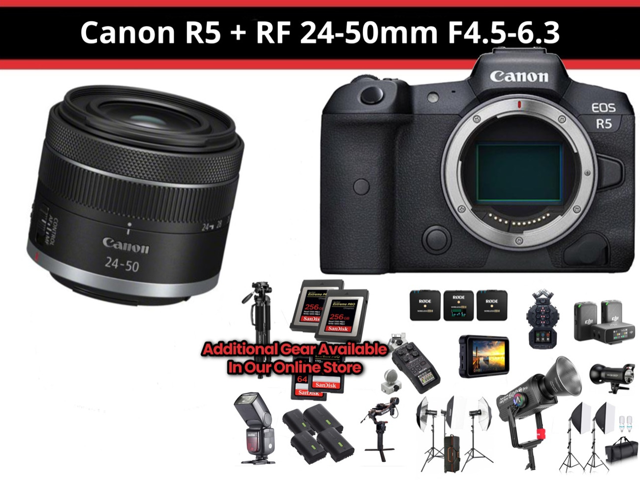 Canon r5 +  rf 24-50mm f4.5-6.3