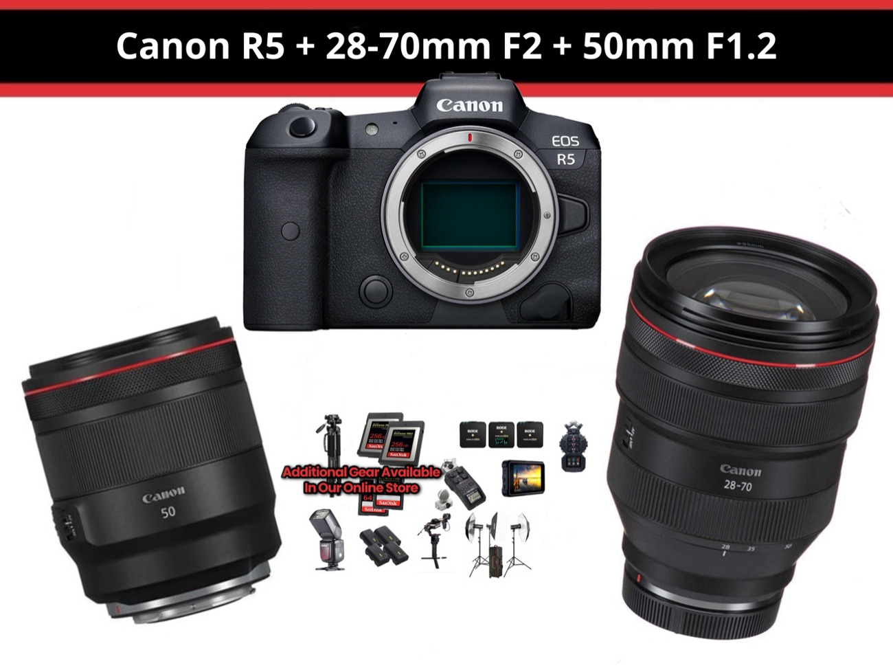 Canon r5 + 28-70mm f2 + 50mm f1.2