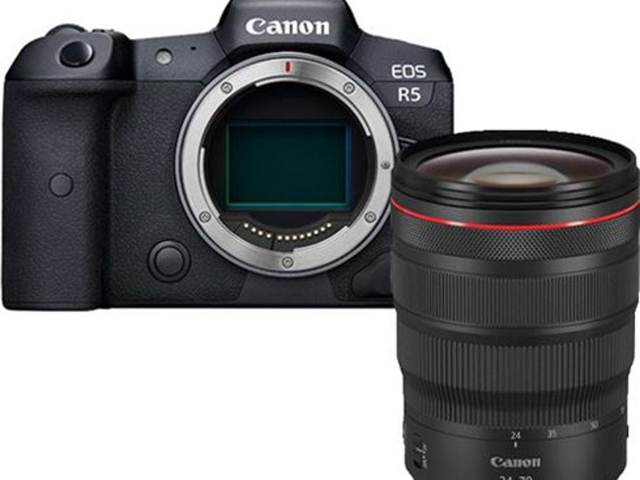 Canon r5 + rf 24-70mm f2.8 l is usm + ef-eos r ring adapter