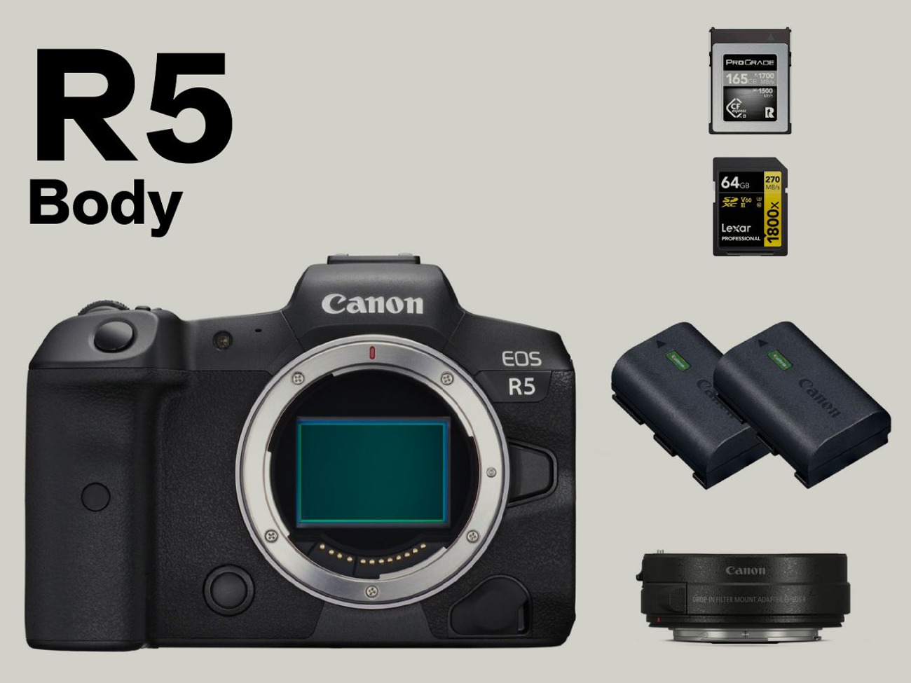 Canon r5 body (incl. canon ef-eos r mount adapter)