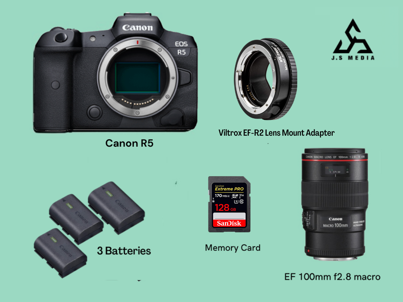 Canon r5 bundle 100mm f2.8 macro