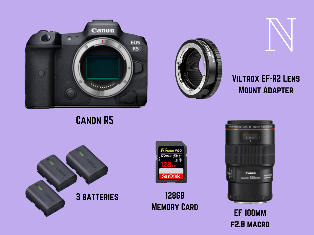 Canon r5 bundle 100mm f2.8 macro