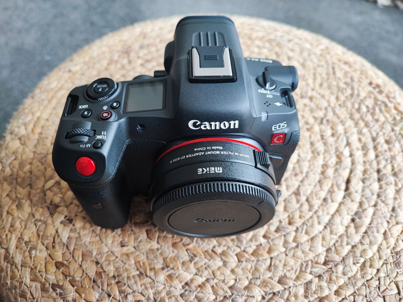 Canon r5 c + meike drop-in nd ef to rf adapter