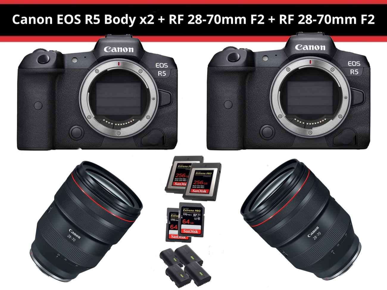 Canon r5 x2 + rf 28-70mm f2 x2