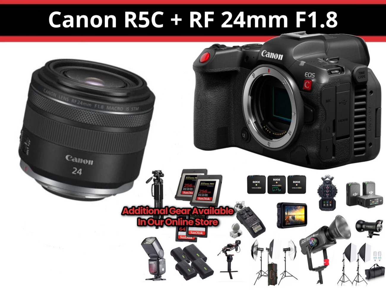 Canon r5c +  rf 24mm f1.8