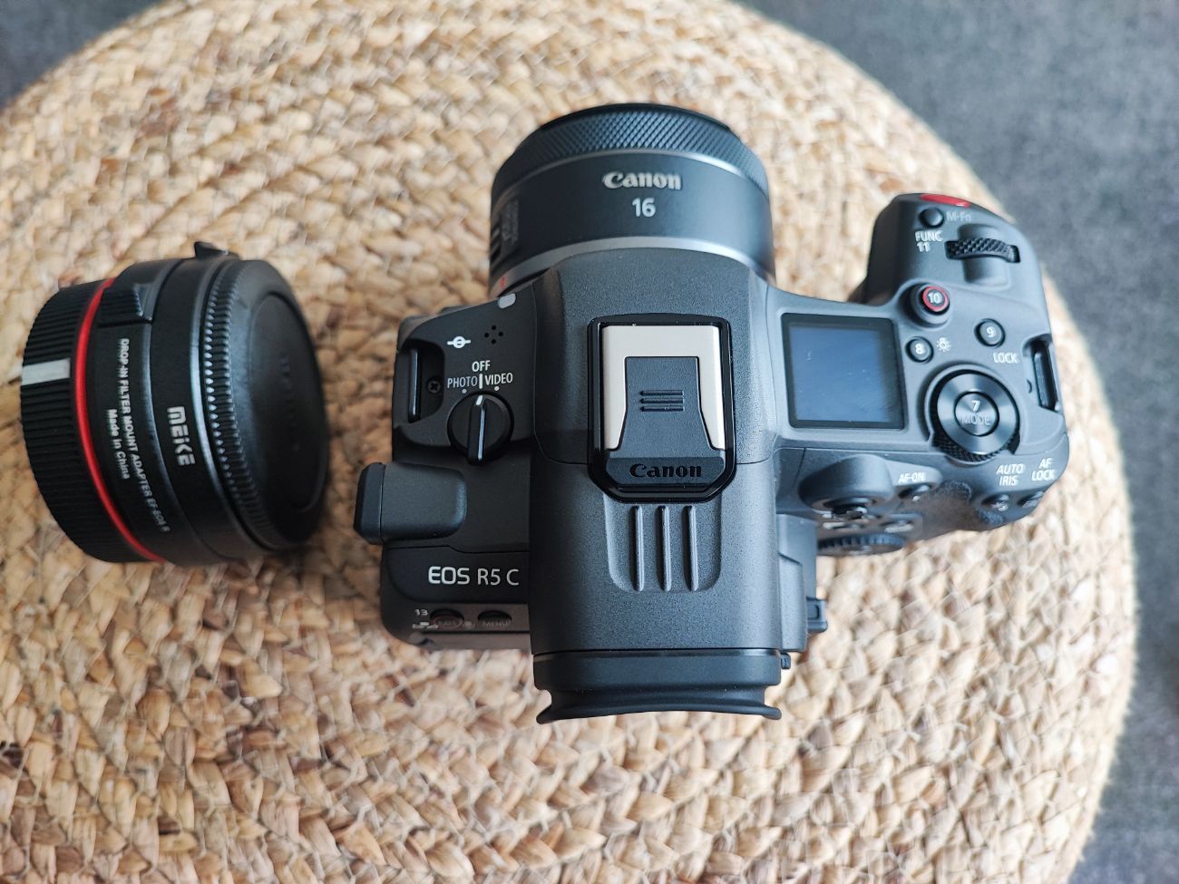 Canon r5c + canon rf 16mm 2.8