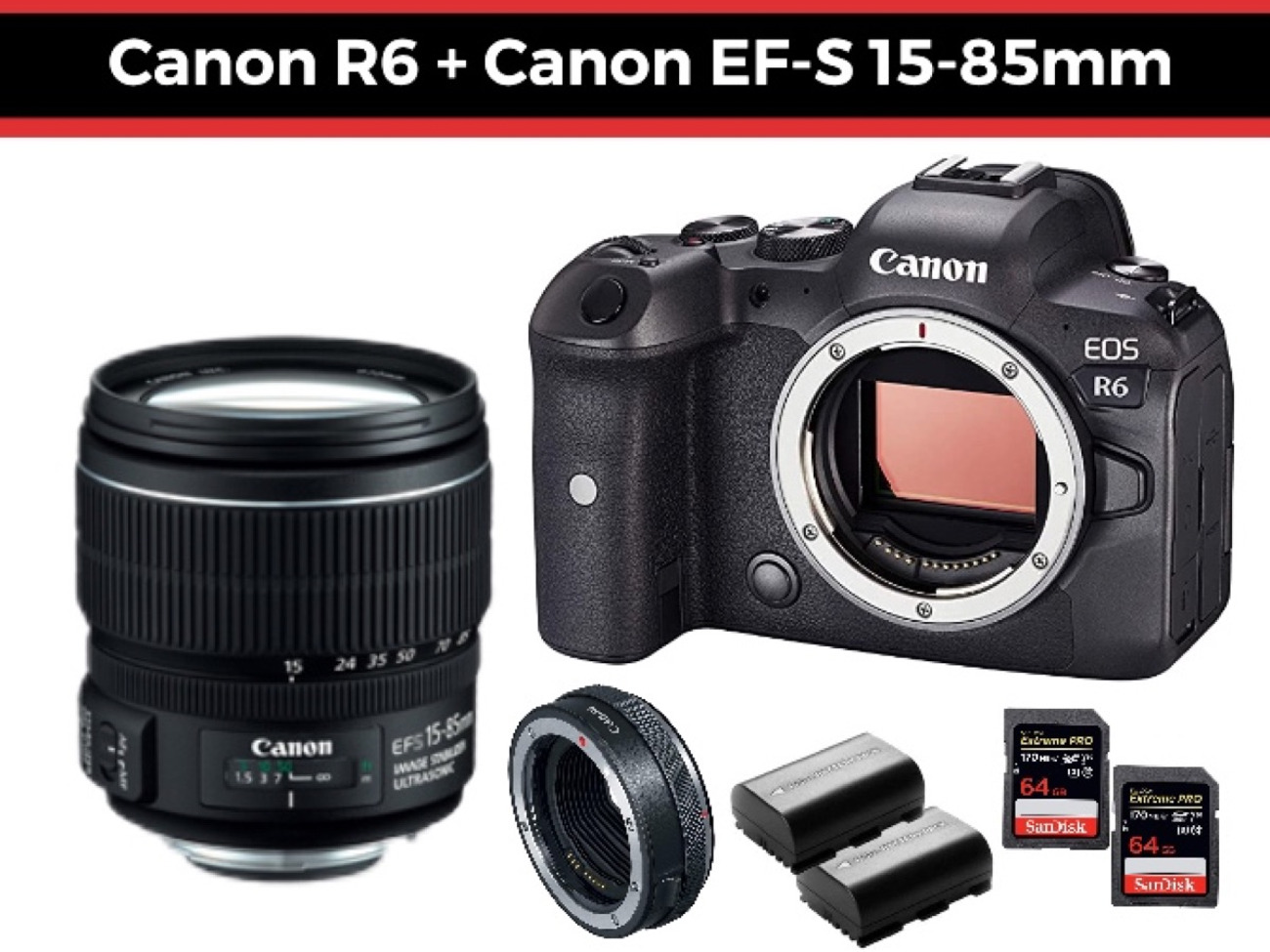 Canon r6 + canon ef-s 15-85mm