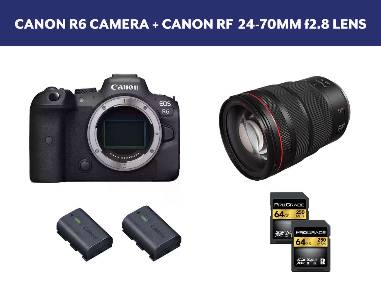 Canon r6 camera + rf 24-70mm f2.8 lens