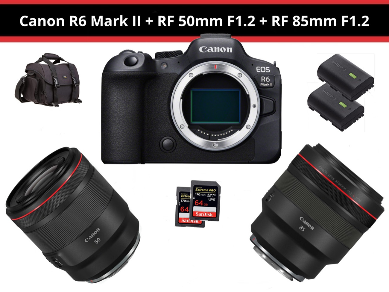 Canon r6 mark ii + rf 50mm f1.2 + rf 85mm f1.2