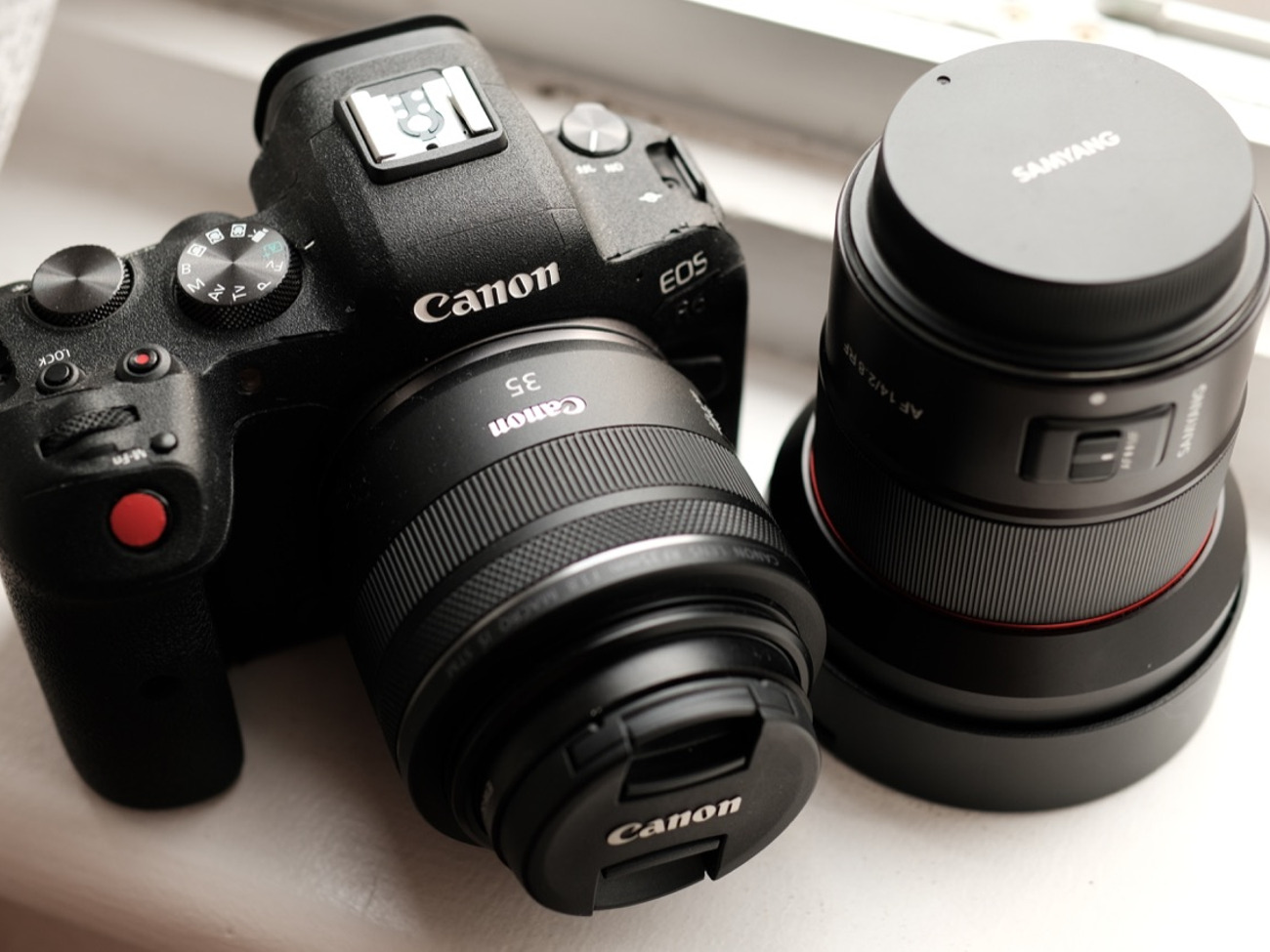 Canon r6 with 35mm 1.8 and 14 mm 2.8