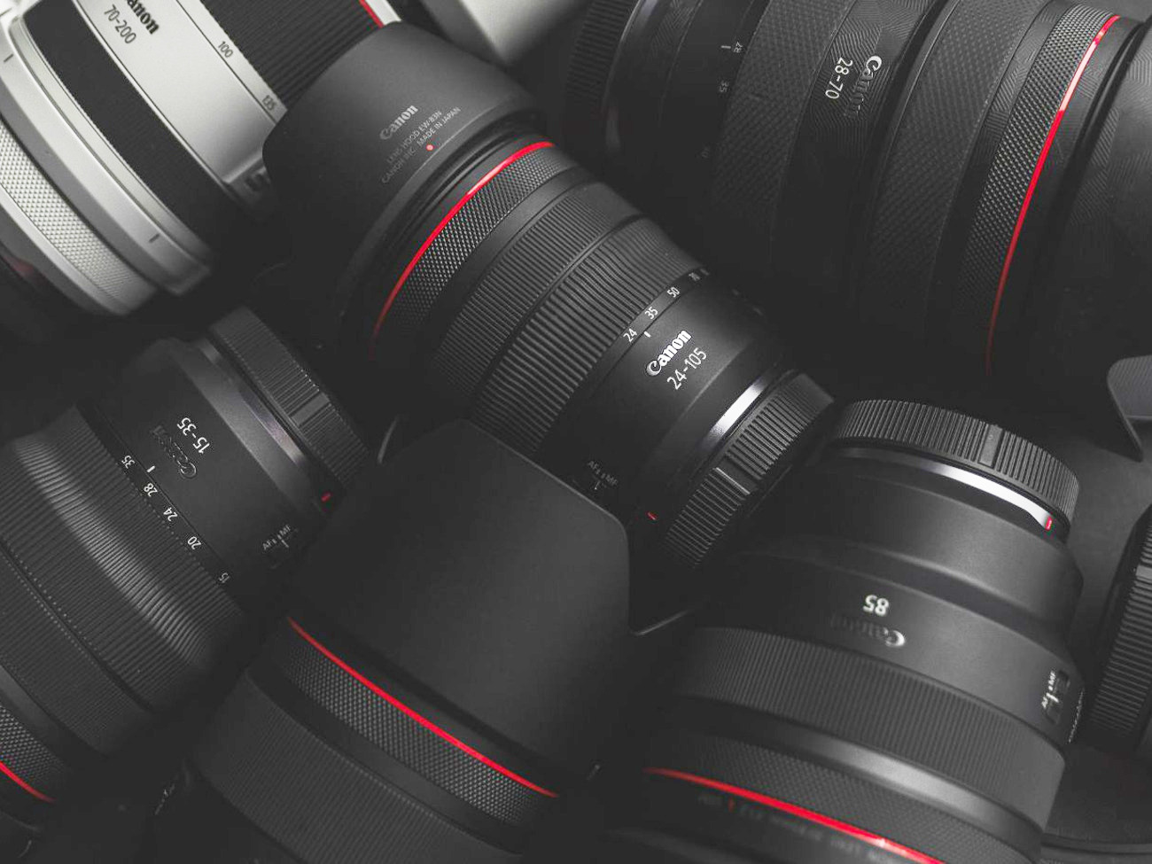 Canon rf range, 28-70, 70-200, 85, 50 lenses 