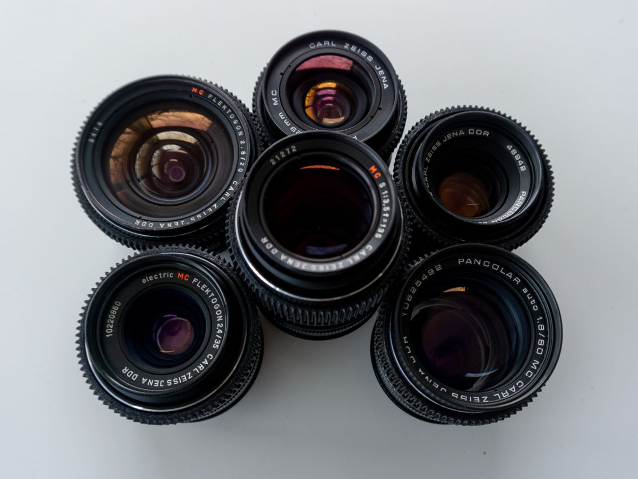Carl zeiss jena lens set - cine modded-  ef mount 