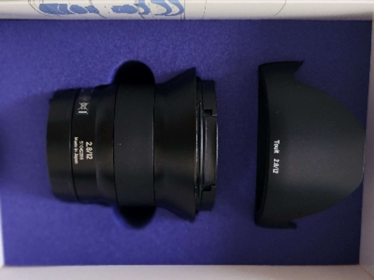 Zeiss t2.8 12mm (sony) e-mount lens