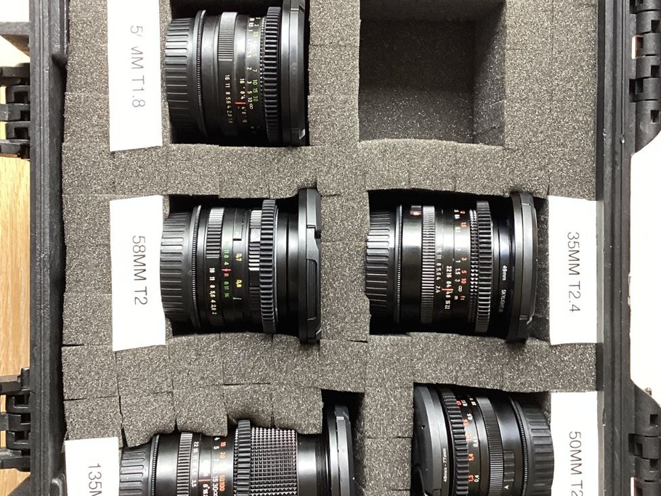 Carl zeiss vintage lens set ef mount  cine mod