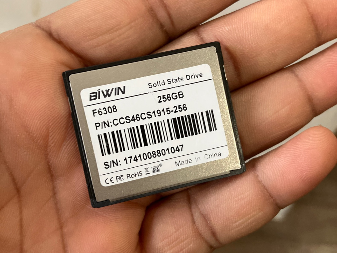 Cf card 2.0 256gb