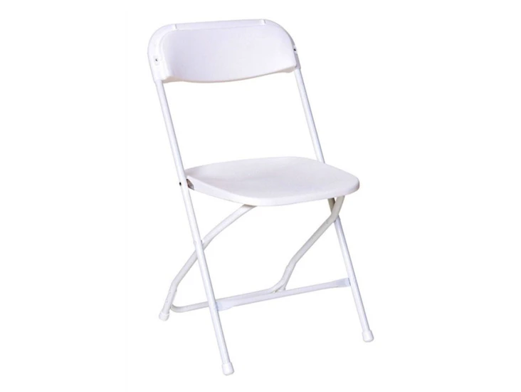 Chair folding stackable - white