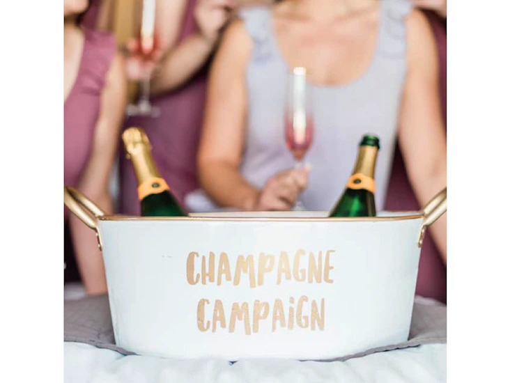 Champagne campaign metal ice bucket