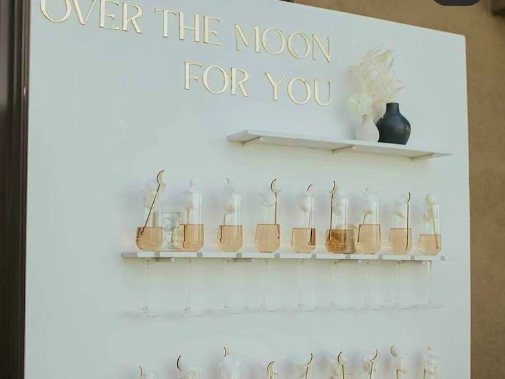 Champagne/theme wall