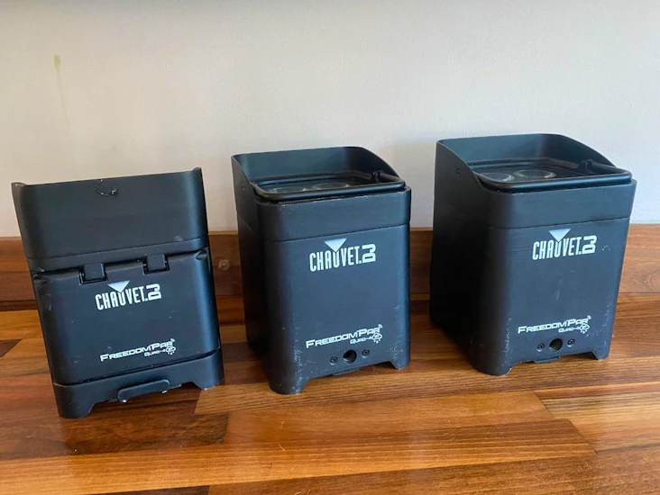 Chauvet dj freedom par quad-4 ip stage uplights x3