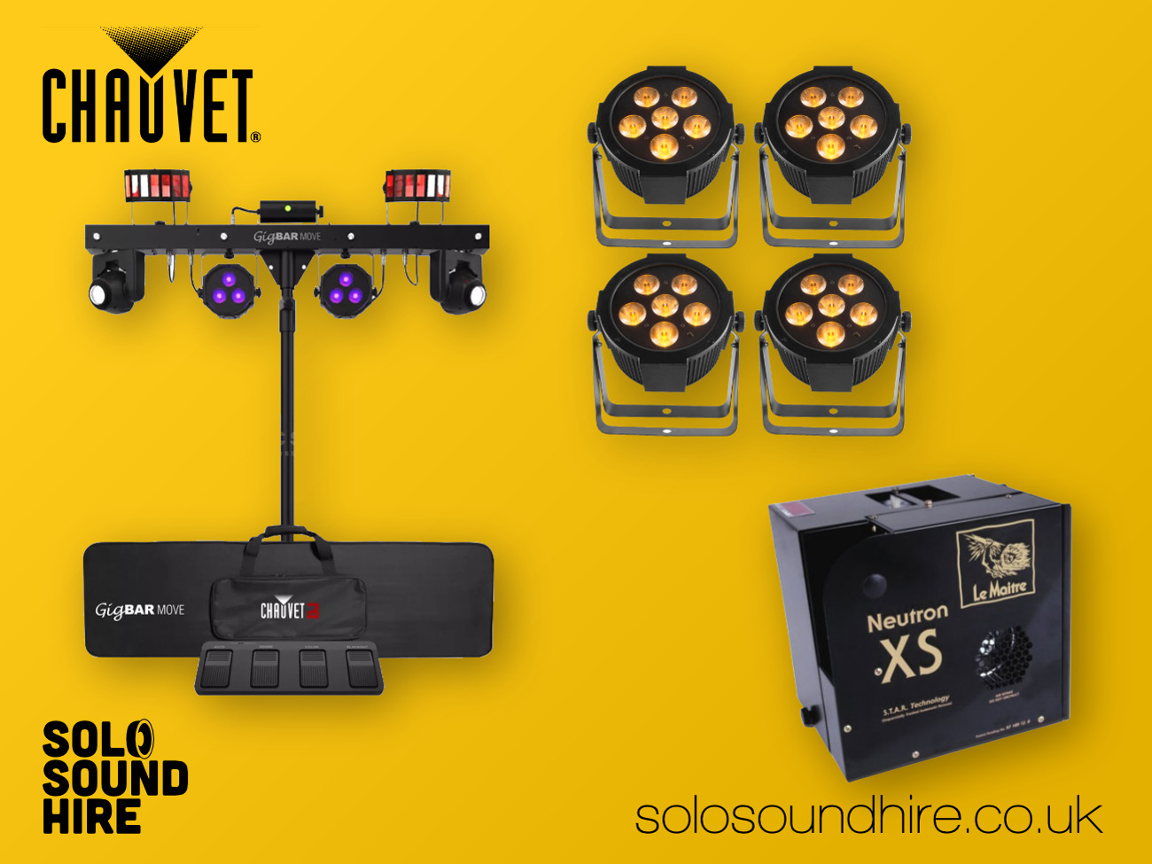 Chauvet dj moving head lighting party pack