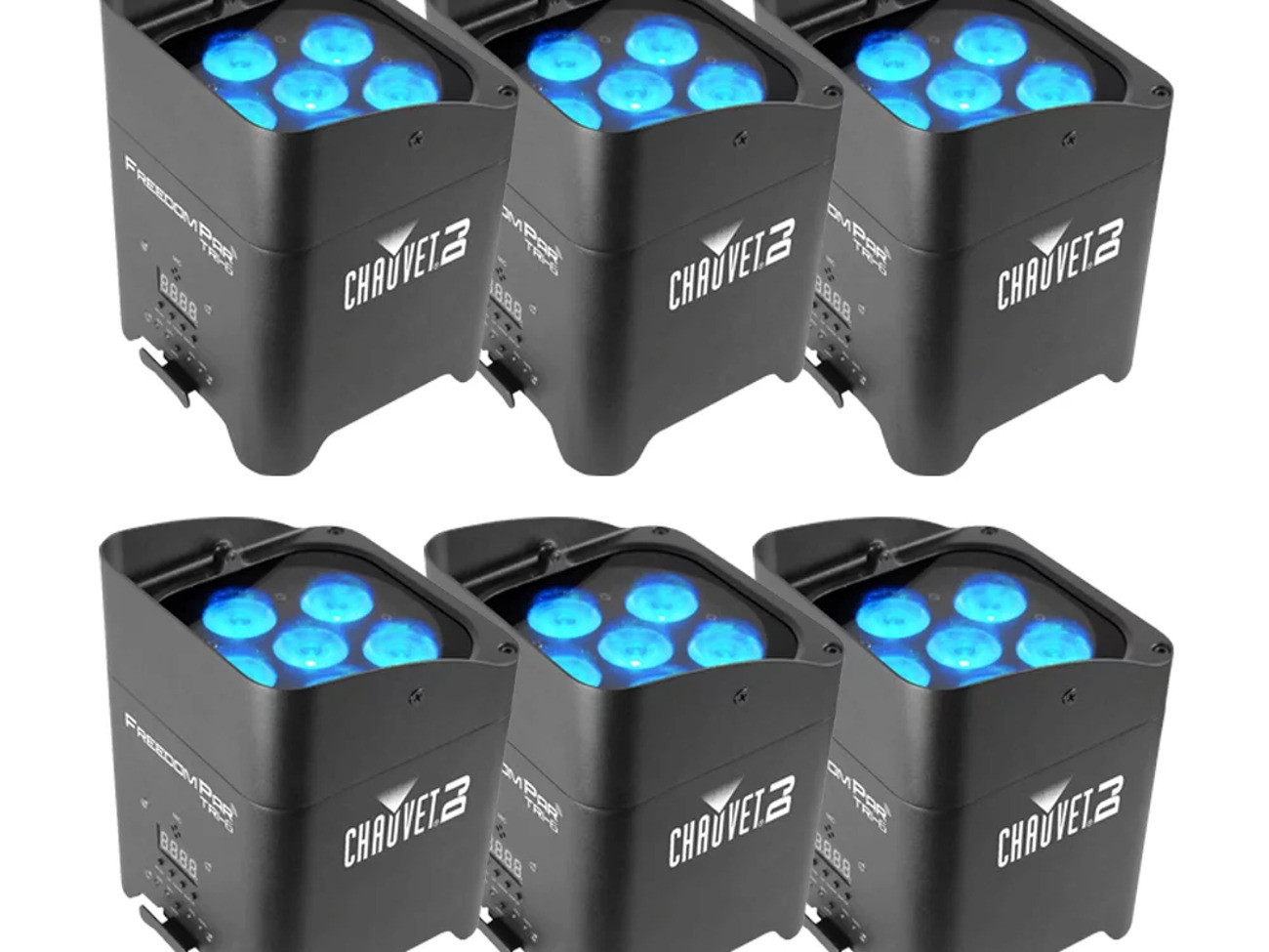 Chauvet freedom par tri-6 wireless uplights (set of 12)