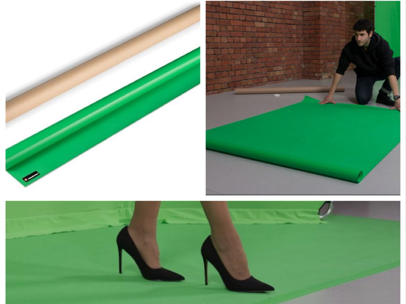 Chroma key green screen vinyl floor strip 1.37m x 4m 