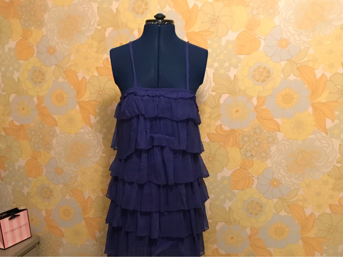 Cibalt blue ruffle flapper style dress