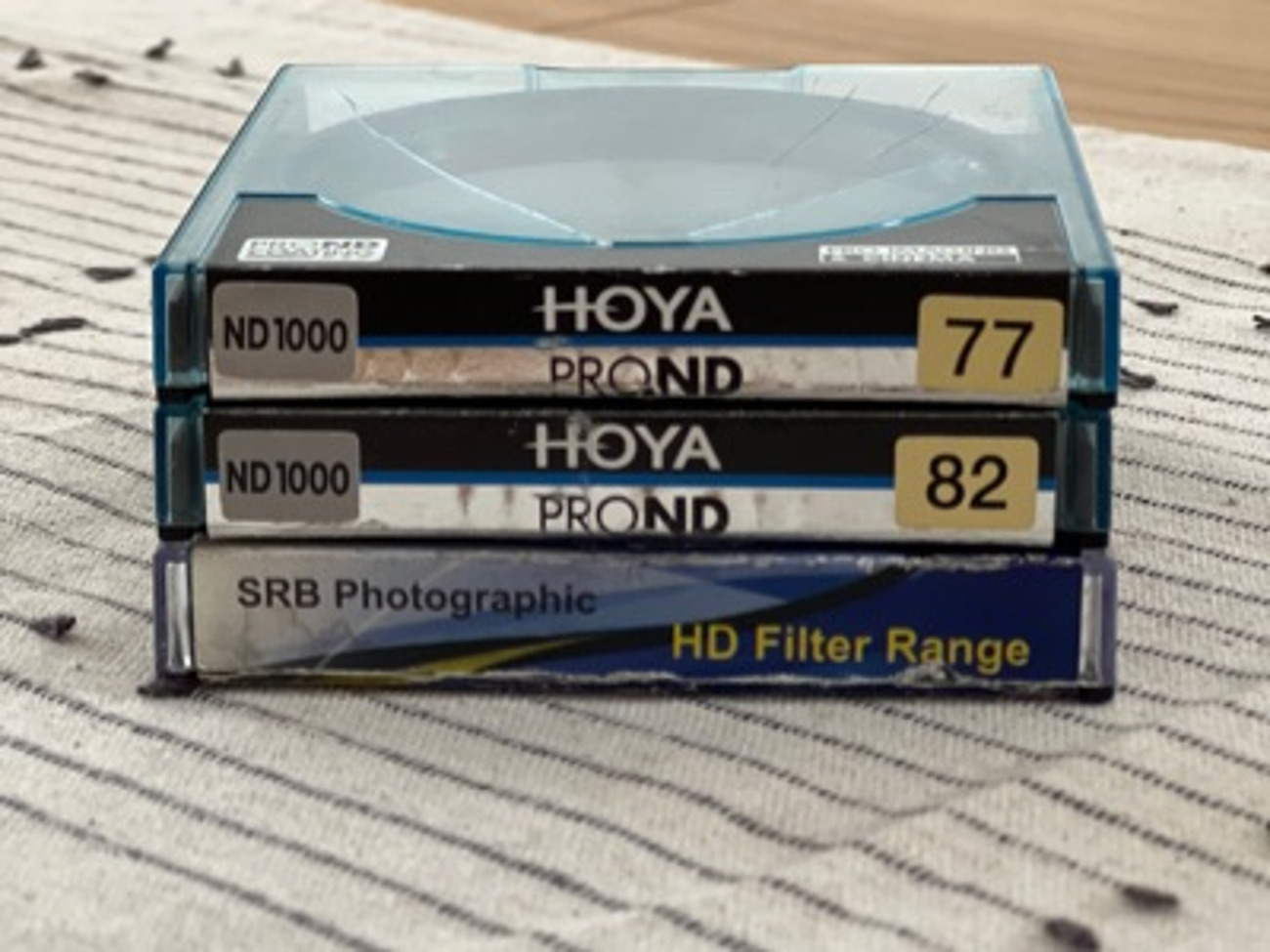 Circular polariser + nd 1000 filters