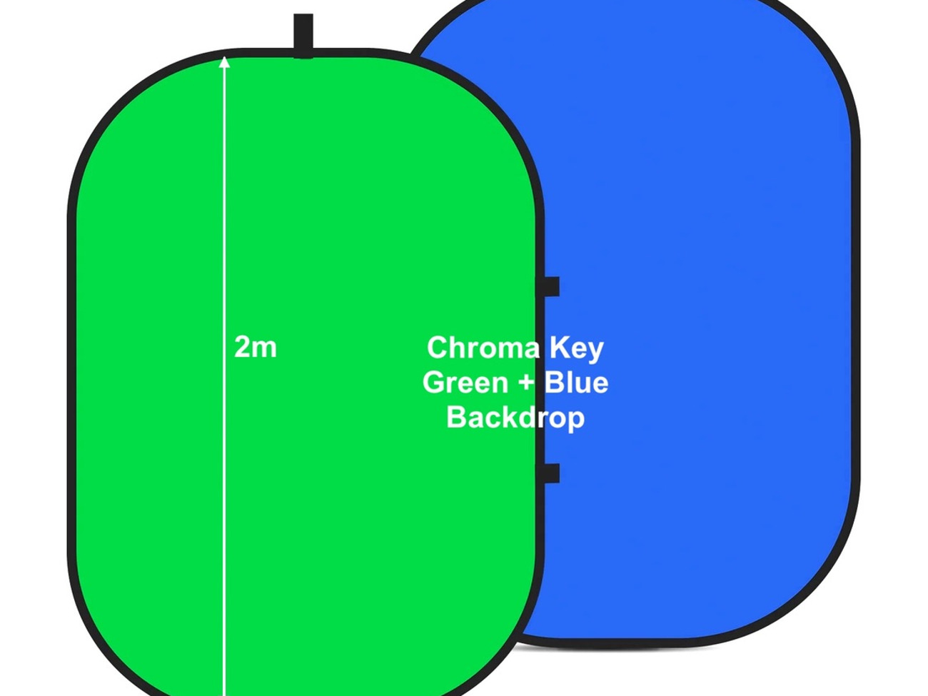 Collapsible chroma key backdrop - blue / green screen with stand