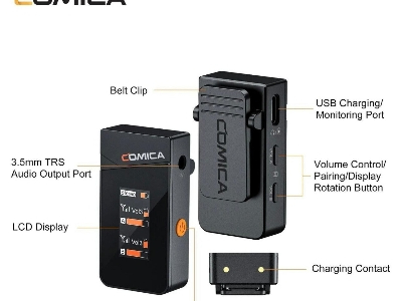Comica vimo c3 dual wireless microphones