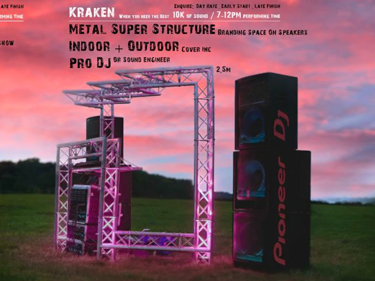 Complete pa sound system 8k rms/16k peak-festival/band/rave- the kraken