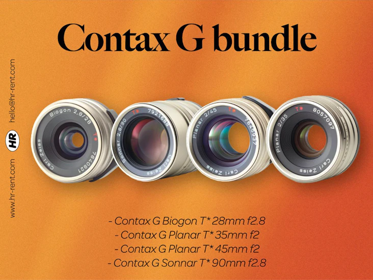 Contax 28mm f2.8 + 35mm f2 + 45mm f2 + 90mm f2.8 (contax g2)