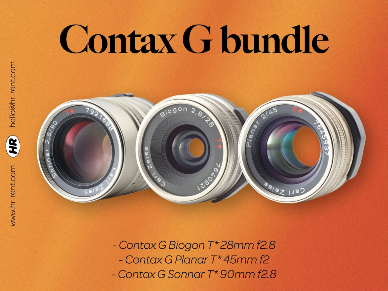 Contax G2 + Biogon + Vario-Sonnar + ストロボ Carl Zeiss Vario