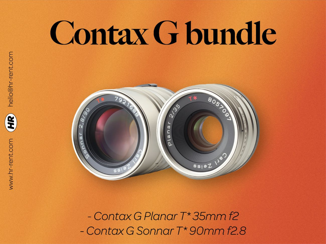 Contax 35mm f2 + 90mm f2.8 lens (contax g2 35mm + 90mm)