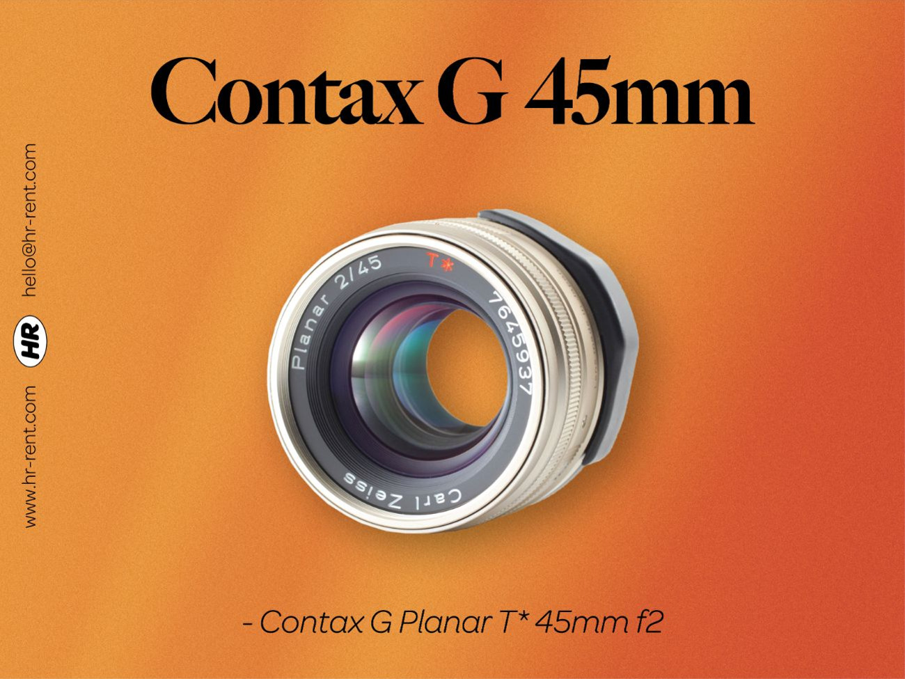Contax 45mm f2 lens (contax g2 45mm)