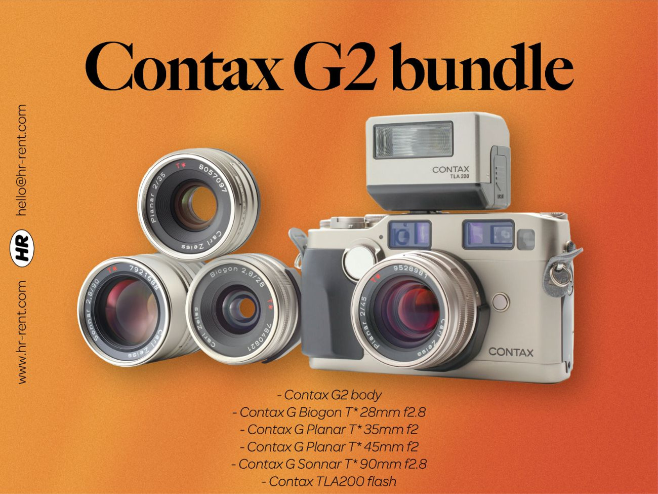 美品】ContaxG2 レンズ・フラッシュセット