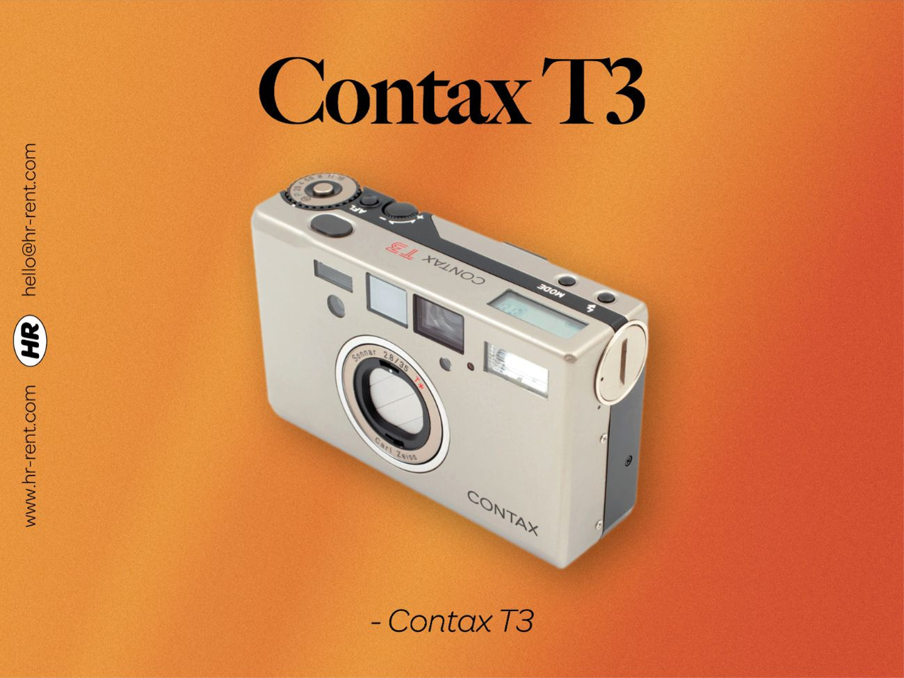 Rent Contax T3 35mm Point and shoot camera from HR Rent