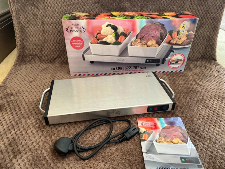 Coordless hot plate food warmer - electric hot plate