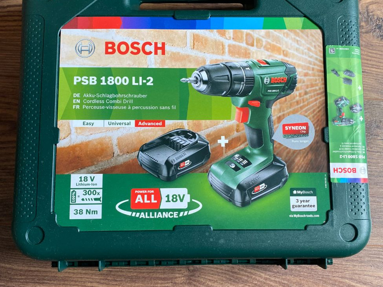 Cordless bosch impact power drill with drill bits