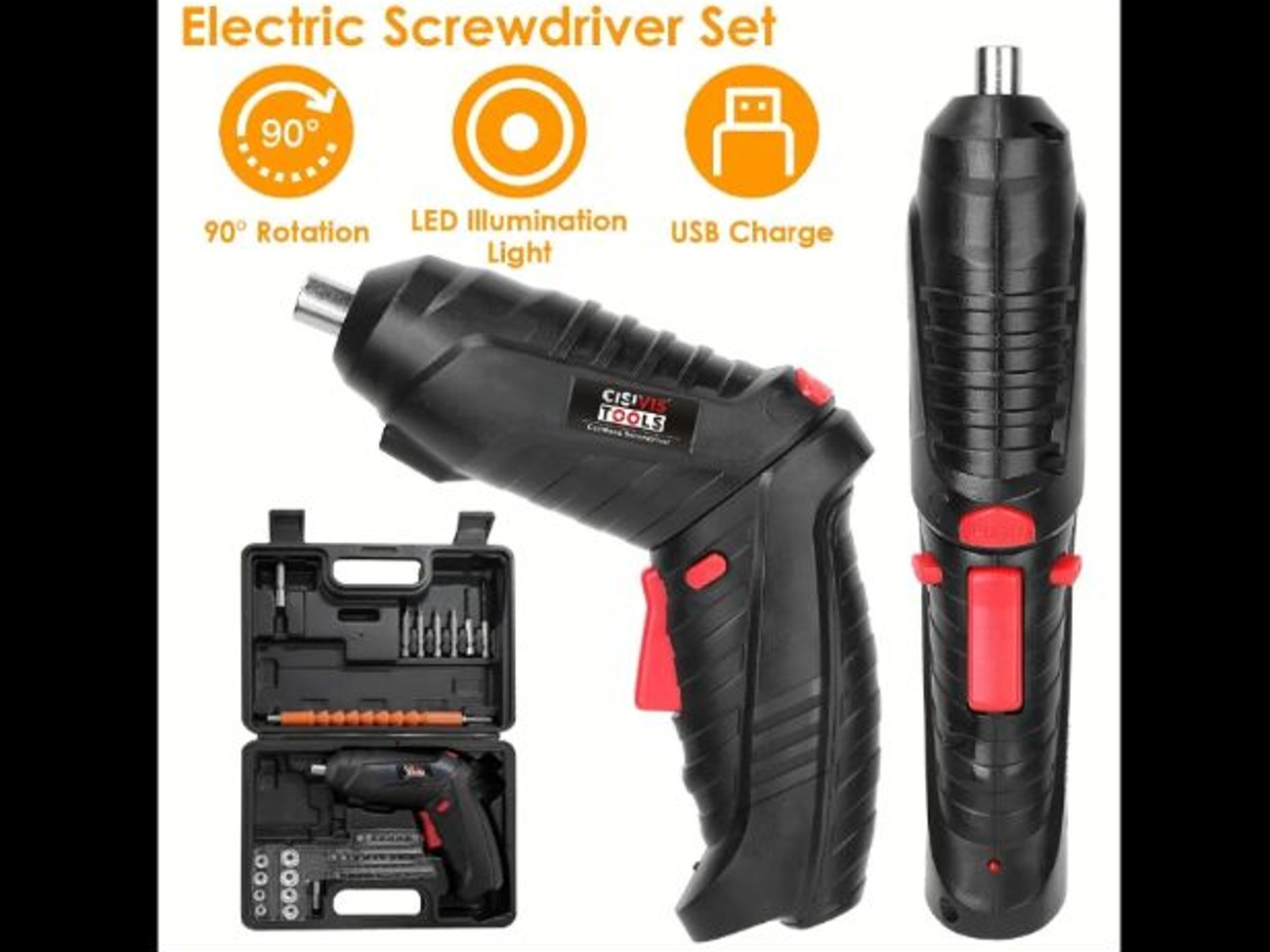 Cordless electric drill wireless screwdriver bit driver portable pro rechargeable kit