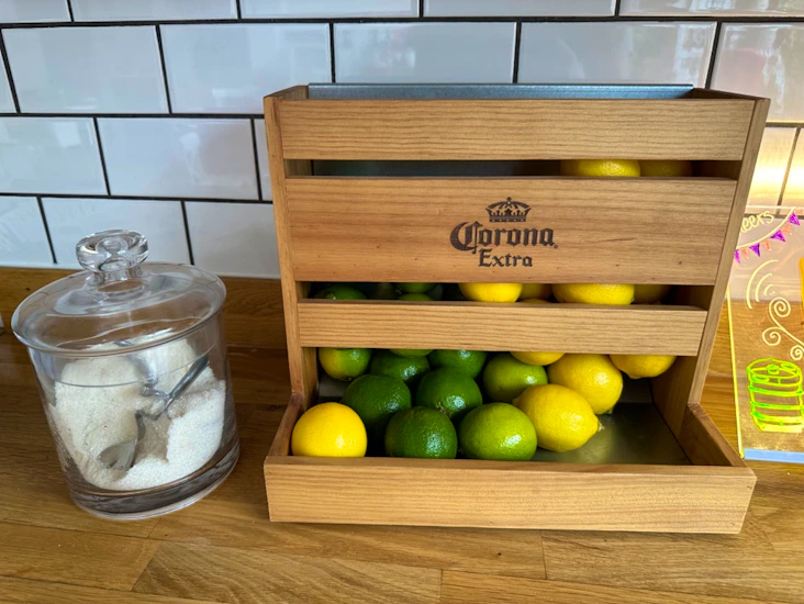 Corona beer bucket and lemon & lime holder - garden party