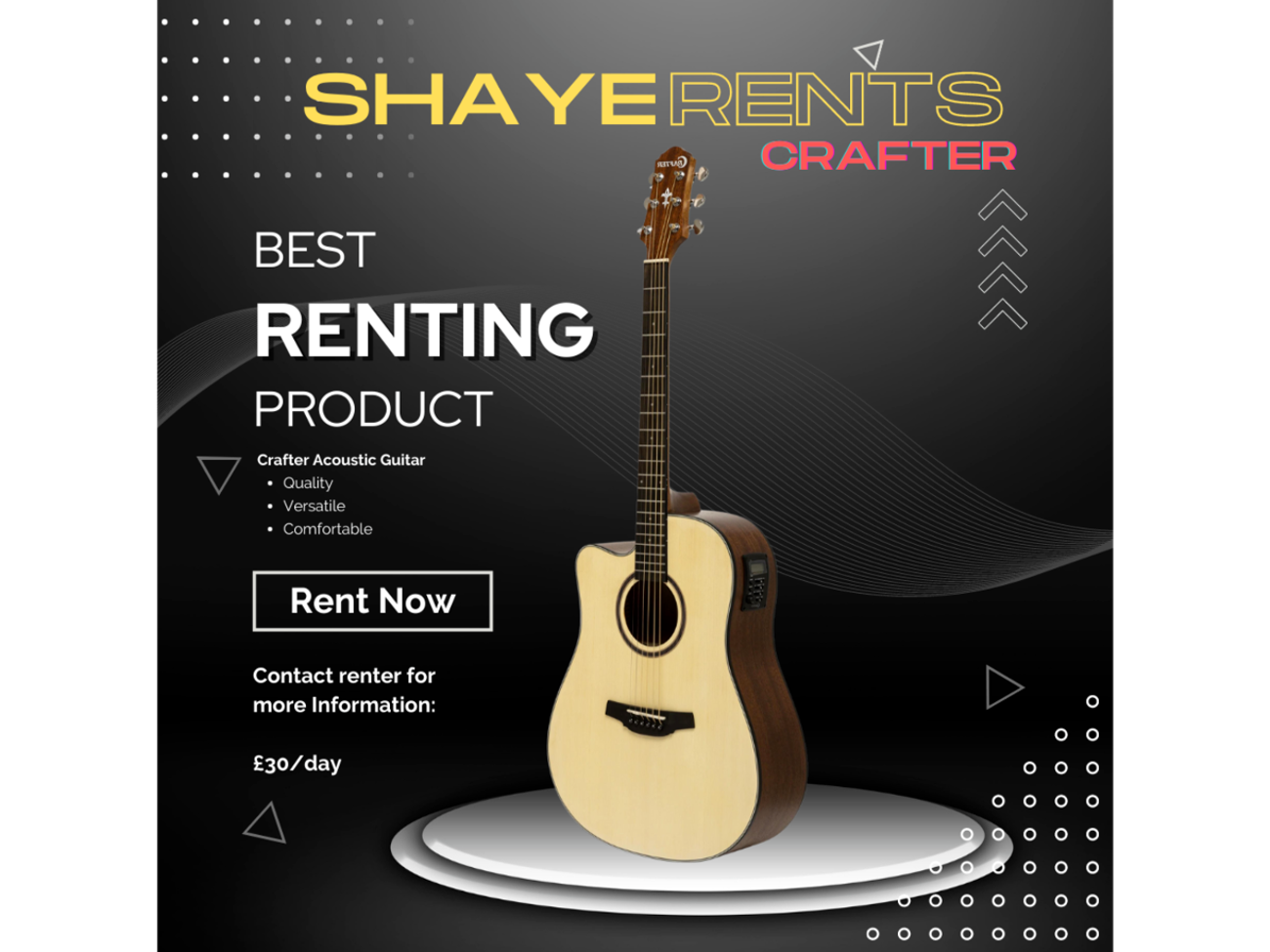Crafter electro-acoustic guitar