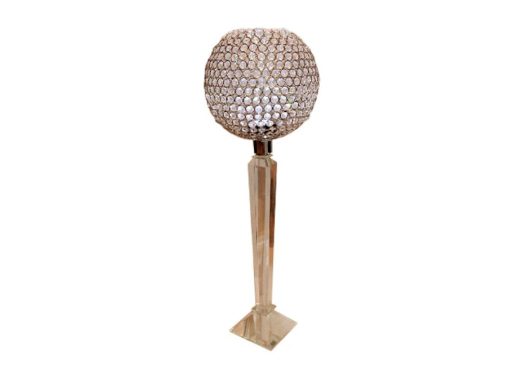 Crystal stand with crystal ball 32 inch tall
