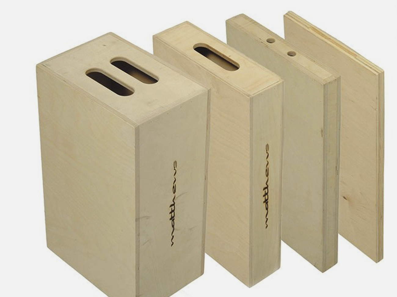 Set of four apple boxes