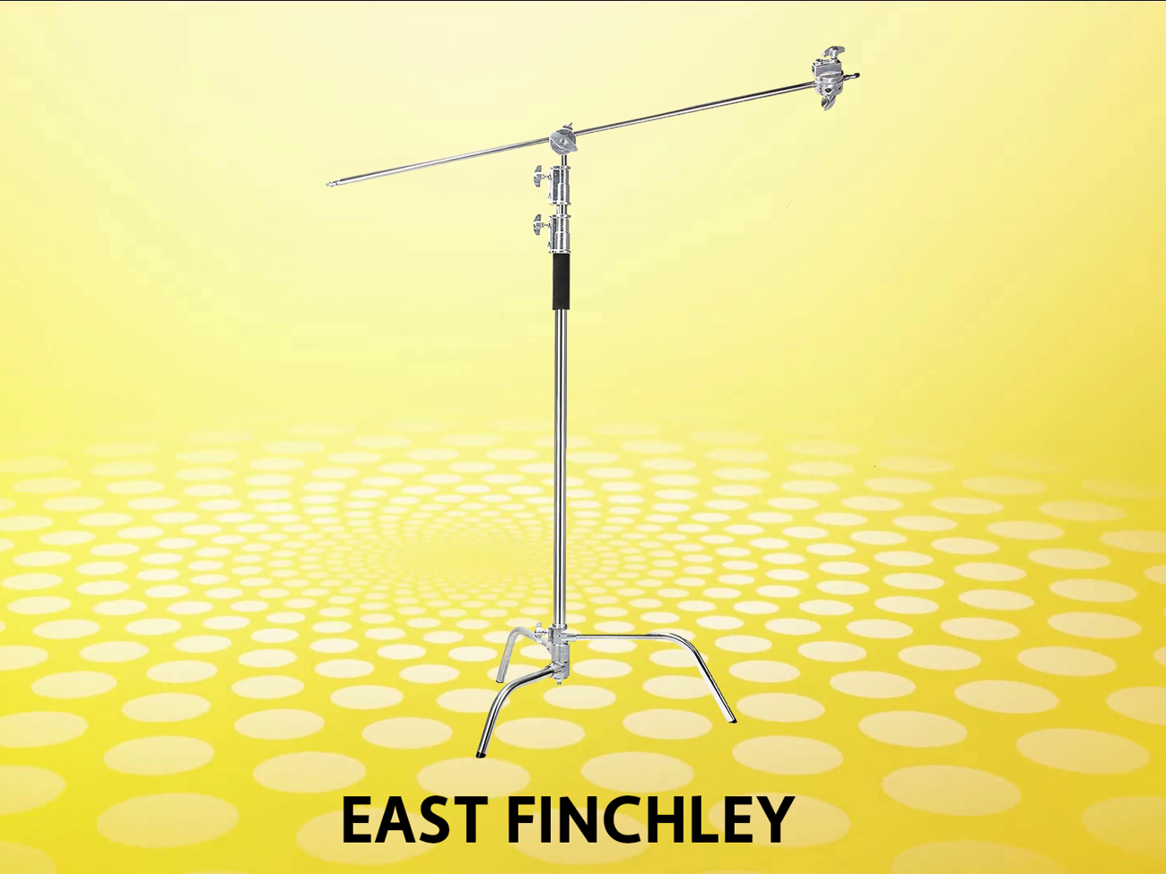 C-stand light stand with extension boom arm, 2  grip head
