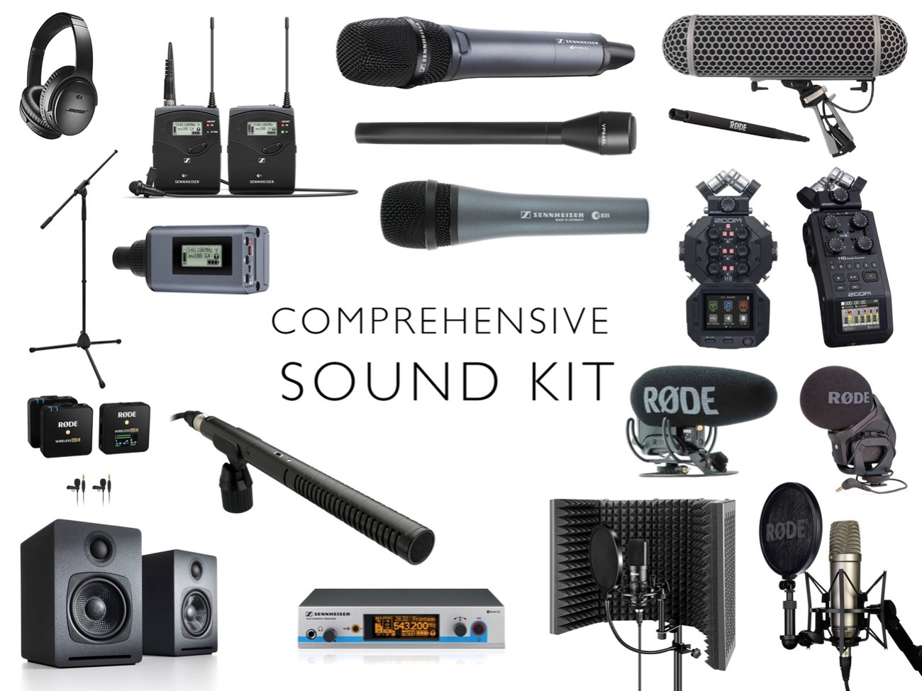 Cusatom sound kit lav mics rode sennheiser dji microphone