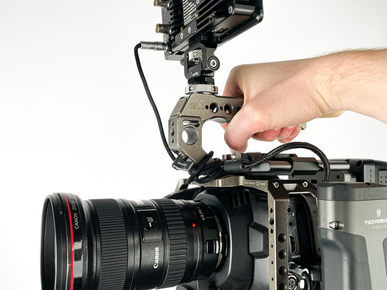 Bmpcc 4k handheld kit + canon 16-35mm lens